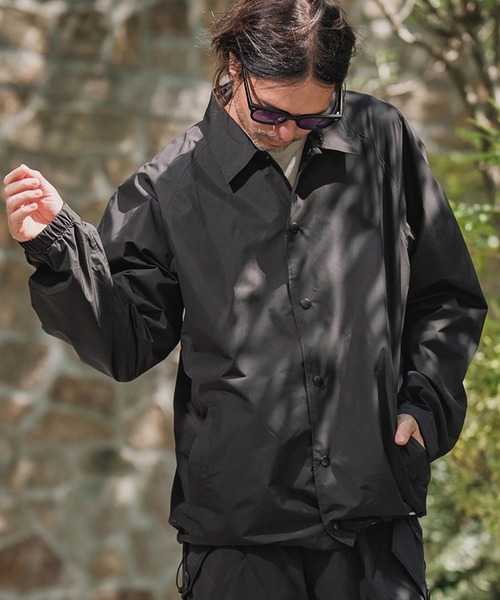 CAMBIO(カンビオ)の「mj11101- 2 Layer Coach Jacket コーチジャケット(NF-252-WR020)(ブルゾン・メンズ・ブラック/ベージュ系その他・M/L)」の9枚目の写真