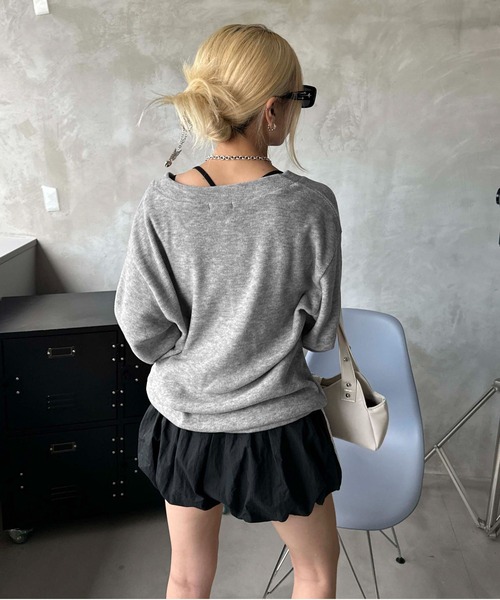 sedacle girl(セダクルガール)の「アイレットレースアップニット(ニット/セーター・レディース・ベージュ/ブラック/グレー・FREE)」の17枚目の写真