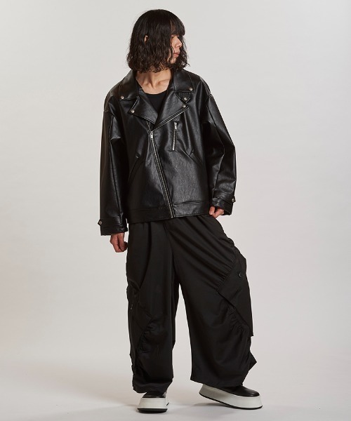 mj11146- ｼﾝｾﾃｨｯｸﾚｻﾞｰBIGﾗｲﾀﾞｰｽJKT ジャケット(857006-325B