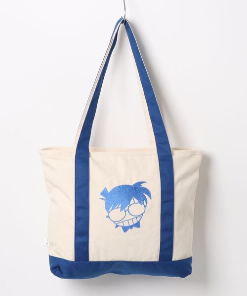 SAC'S BARJean（サックスバージーン）の「【Detective Conan/名探偵コナン】 DISCUS ATHLETIC キャンバス刺繍トートバッグ（トートバッグ・レディース・ライトブルー/パープル/ブルー・FREE）」の4枚目の写真