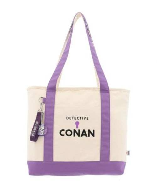SAC'S BARJean（サックスバージーン）の「【Detective Conan/名探偵コナン】 DISCUS ATHLETIC キャンバス刺繍トートバッグ（トートバッグ・レディース・ライトブルー/パープル/ブルー・FREE）」の3枚目の写真