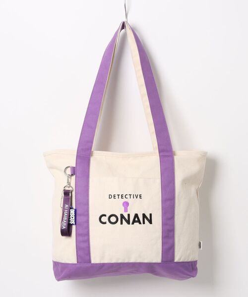 SAC'S BARJean（サックスバージーン）の「【Detective Conan/名探偵コナン】 DISCUS ATHLETIC キャンバス刺繍トートバッグ（トートバッグ・レディース・ライトブルー/パープル/ブルー・FREE）」の13枚目の写真