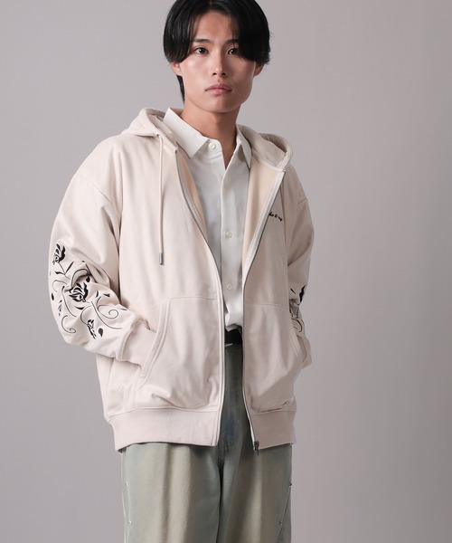 MASU 短丈 フラワーホールジップパーカー 48 MASU 短丈 フラワーホールジップパーカー 48 2024AW】 MASU