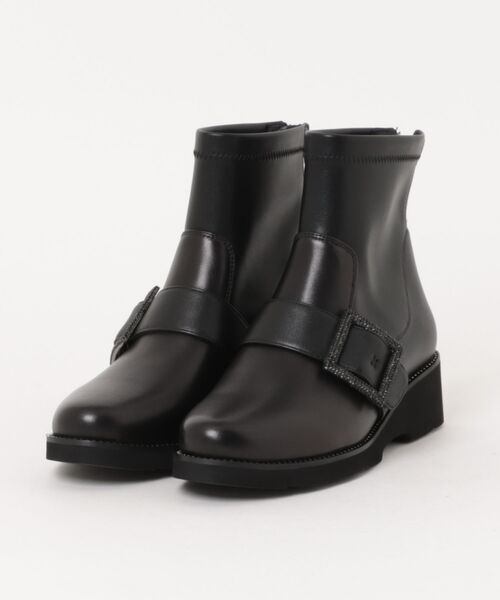 ベルテッドストレッチショートブーツ