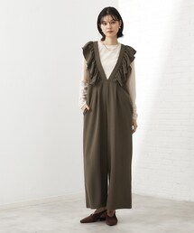 【シーズンレス】フリルオールインワン