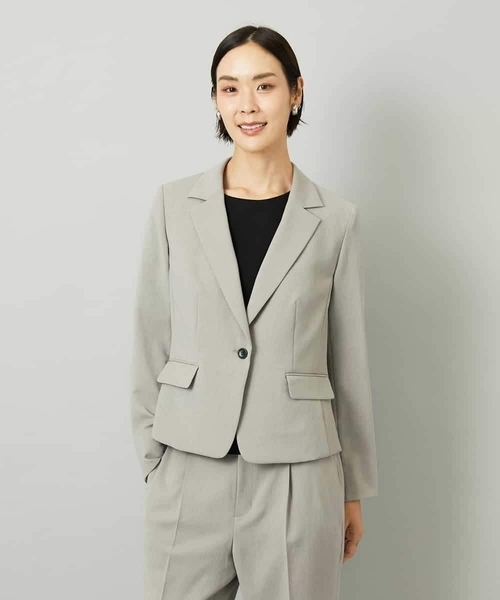 MICHEL KLEIN（ミッシェル・クラン）の「[セットアップ対応]テーラードジャケット（テーラードジャケット・レディース・ブラック/グレー・38）」の4枚目の写真
