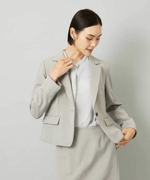 MICHEL KLEIN（ミッシェル・クラン）の「[セットアップ対応]テーラードジャケット（テーラードジャケット・レディース・ブラック/グレー・38）」の11枚目の写真
