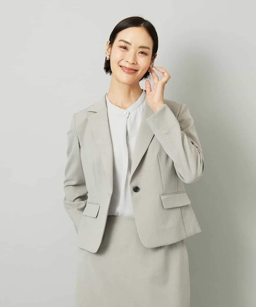 MICHEL KLEIN（ミッシェル・クラン）の「[セットアップ対応]テーラードジャケット（テーラードジャケット・レディース・ブラック/グレー・38）」の12枚目の写真