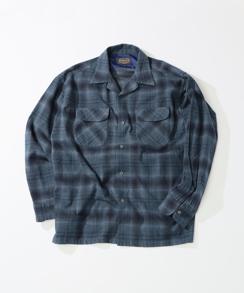 PENDLETON（ペンドルトン）の「PENDLETON / ペンドルトン 別注 コットン シャギー オープンカラーシャツ（シャツ/ブラウス・メンズ・カーキ/ブラウン/レッド/ブルー系その他/オレンジ・MEDIUM/LARGE）」の4枚目の写真