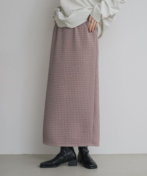 kivi（キヴィ）の「フェイスシャーリングSK（スカート・レディース・ライトピンク/ダークブルー/ライトグレー・FREE）」の3枚目の写真