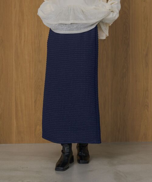 kivi（キヴィ）の「フェイスシャーリングSK（スカート・レディース・ライトピンク/ダークブルー/ライトグレー・FREE）」の4枚目の写真