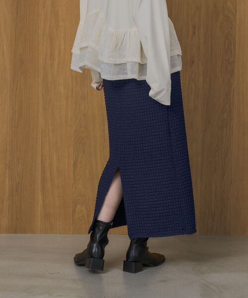 kivi（キヴィ）の「フェイスシャーリングSK（スカート・レディース・ライトピンク/ダークブルー/ライトグレー・FREE）」の5枚目の写真