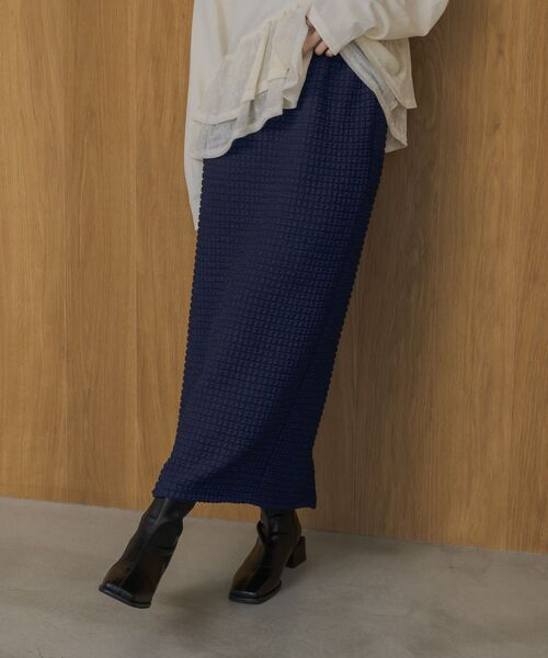 kivi（キヴィ）の「フェイスシャーリングSK（スカート・レディース・ライトピンク/ダークブルー/ライトグレー・FREE）」の6枚目の写真