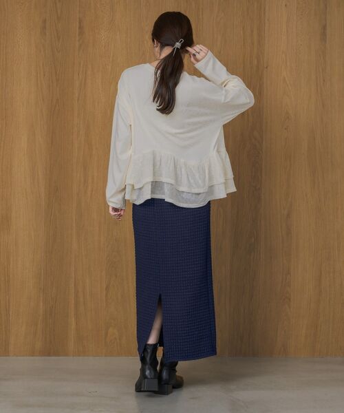 kivi（キヴィ）の「フェイスシャーリングSK（スカート・レディース・ライトピンク/ダークブルー/ライトグレー・FREE）」の19枚目の写真