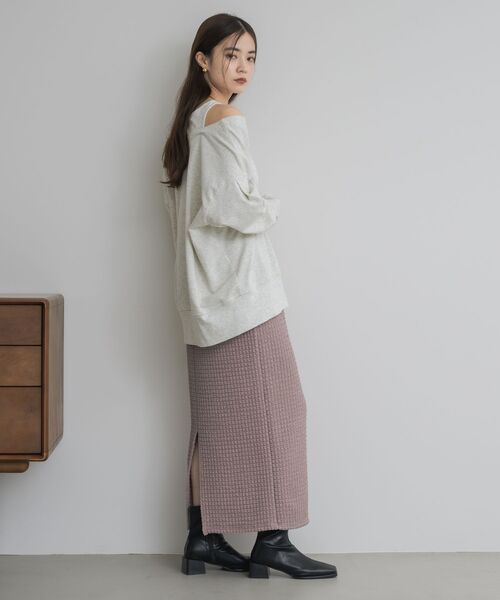 kivi（キヴィ）の「フェイスシャーリングSK（スカート・レディース・ライトピンク/ダークブルー/ライトグレー・FREE）」の22枚目の写真