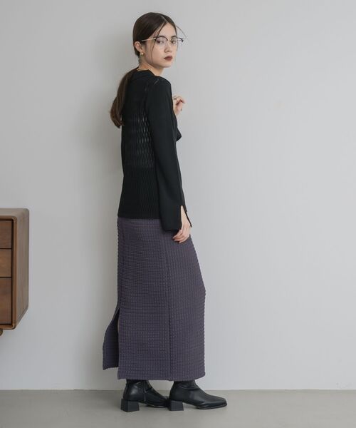 kivi（キヴィ）の「フェイスシャーリングSK（スカート・レディース・ライトピンク/ダークブルー/ライトグレー・FREE）」の13枚目の写真