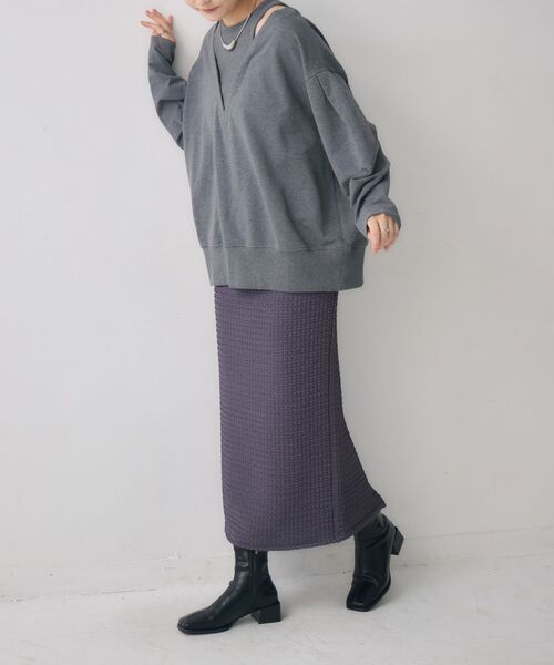 kivi（キヴィ）の「フェイスシャーリングSK（スカート・レディース・ライトピンク/ダークブルー/ライトグレー・FREE）」の16枚目の写真