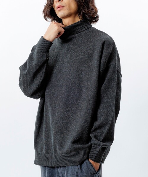 FREAK'S STORE（フリークスストア）の「限定展開 Relax Fit リラックスフィット イージーケア ウォッシャブル タートルネックニット（ニット/セーター・メンズ・ネイビー/ブラック/チャコールグレー/グレー・MEDIUM/LARGE/SMALL）」の16枚目の写真