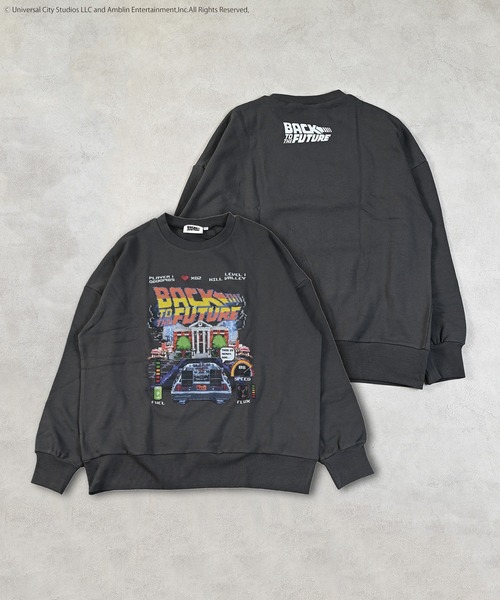 MARKEY'S(マーキーズ)の「【BACK TO THE FUTURE】別注プリントトレーナー/おとな(スウェット・レディース・ブラック/チャコール・160cm/180cm)」の2枚目の写真