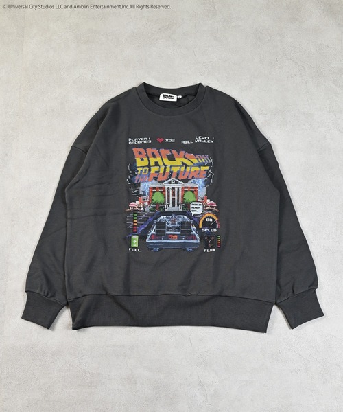 MARKEY'S(マーキーズ)の「【BACK TO THE FUTURE】別注プリントトレーナー/おとな(スウェット・レディース・ブラック/チャコール・160cm/180cm)」の9枚目の写真