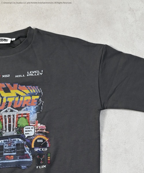 MARKEY'S(マーキーズ)の「【BACK TO THE FUTURE】別注プリントトレーナー/おとな(スウェット・レディース・ブラック/チャコール・160cm/180cm)」の11枚目の写真