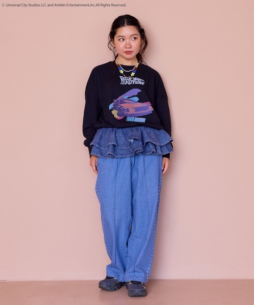 MARKEY'S(マーキーズ)の「【BACK TO THE FUTURE】別注プリントトレーナー/おとな(スウェット・レディース・ブラック/チャコール・160cm/180cm)」の6枚目の写真