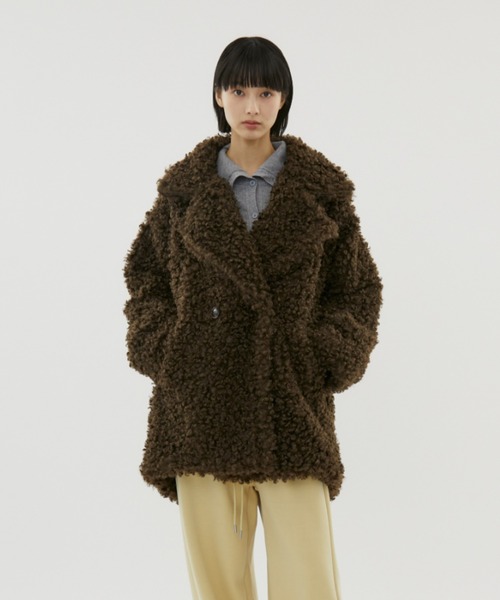 セール】プードルファーダブルミドルコート（その他アウター）｜FUULLY