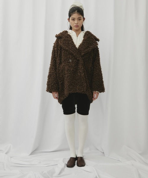 プードルファーダブルミドルコート（その他アウター）｜FUULLY STUDIO