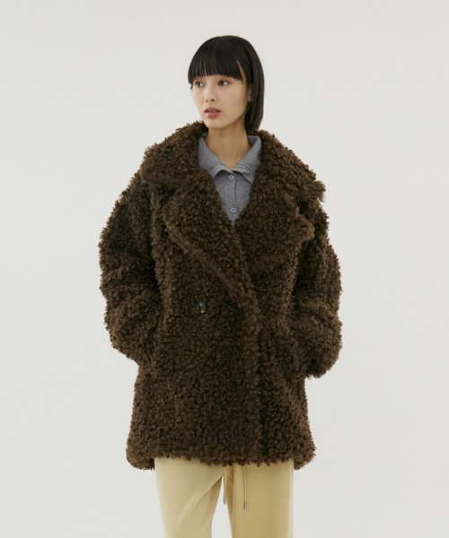 プードルコート セール】プードルファーダブルミドルコート（その他アウター）｜FUULLY