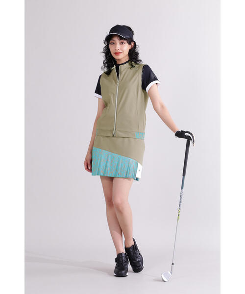 New Balance Golf(ニューバランスゴルフ)の「【new balance golf】【直営店舗限定】フルジップ ウインド ベスト (WOMENS)(ベスト・レディース・ブラック/ベージュ・SMALL/MEDIUM/LARGE)」の13枚目の写真