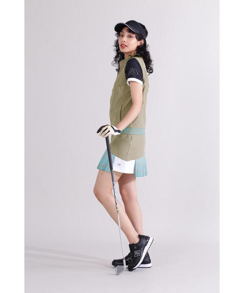 New Balance Golf(ニューバランスゴルフ)の「【new balance golf】【直営店舗限定】フルジップ ウインド ベスト (WOMENS)(ベスト・レディース・ブラック/ベージュ・SMALL/MEDIUM/LARGE)」の12枚目の写真
