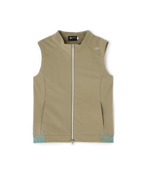 New Balance Golf(ニューバランスゴルフ)の「【new balance golf】【直営店舗限定】フルジップ ウインド ベスト (WOMENS)(ベスト・レディース・ブラック/ベージュ・SMALL/MEDIUM/LARGE)」の4枚目の写真