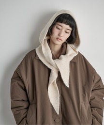 THE YOn(ザヨン)のストールリブニットフーディー(ニットキャップ/ビーニー)