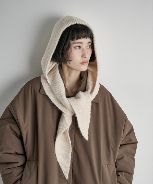 THE YOn（ザヨン）の「ストールリブニットフーディー（ニットキャップ/ビーニー・レディース・グレー/ブラック/アイボリー・FREE）」の22枚目の写真