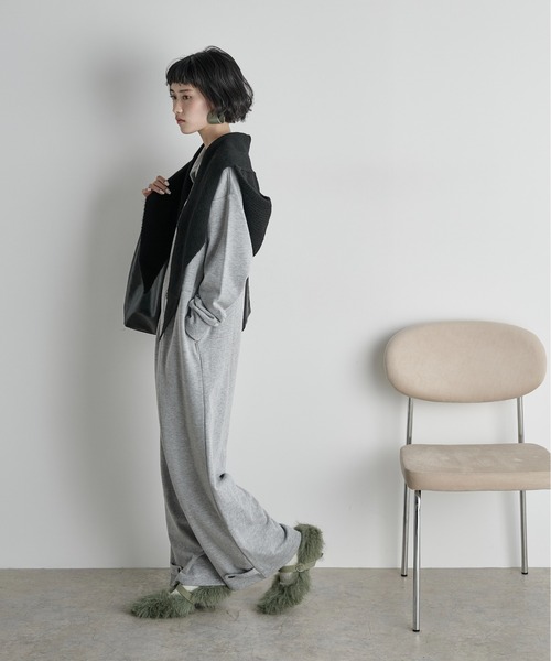 THE YOn（ザヨン）の「ストールリブニットフーディー（ニットキャップ/ビーニー・レディース・グレー/ブラック/アイボリー・FREE）」の18枚目の写真