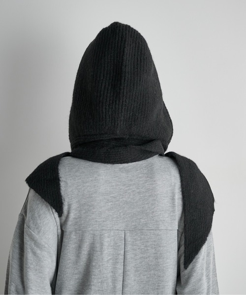 THE YOn（ザヨン）の「ストールリブニットフーディー（ニットキャップ/ビーニー・レディース・グレー/ブラック/アイボリー・FREE）」の14枚目の写真