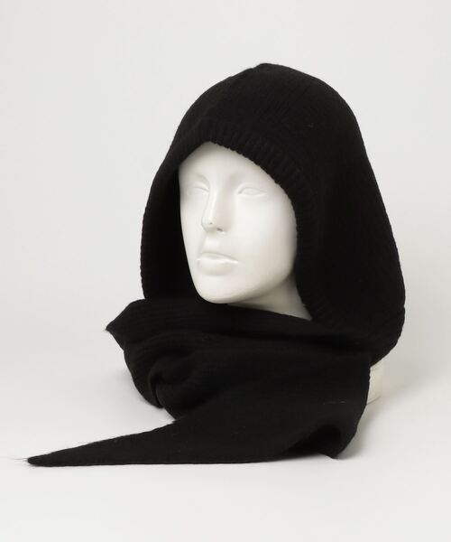 THE YOn（ザヨン）の「ストールリブニットフーディー（ニットキャップ/ビーニー・レディース・グレー/ブラック/アイボリー・FREE）」の5枚目の写真