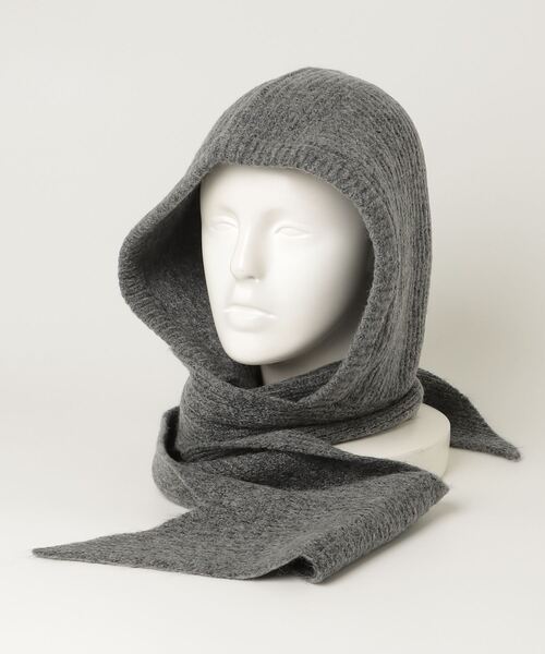 THE YOn（ザヨン）の「ストールリブニットフーディー（ニットキャップ/ビーニー・レディース・グレー/ブラック/アイボリー・FREE）」の7枚目の写真