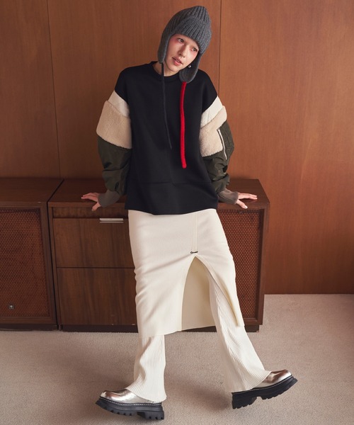 OMMO BOA DOCKING MA-1 SLEEVE TOP｜OMMO MA-1 SLEEVE TOP グレー OMMO