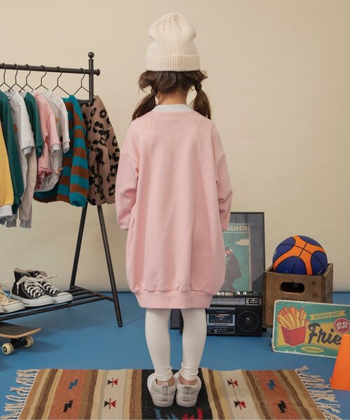 BREEZE（ブリーズ）の「【ジュニア対応】サイドメローレギンス（レギンス/スパッツ・キッズ・ブラック/カーキ/オフホワイト/ピンク・100/80/120/140）」の7枚目の写真