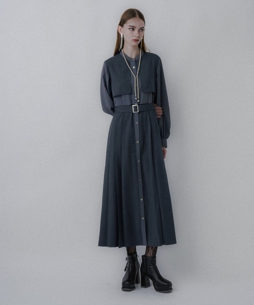 HARE（ハレ）の「マルチマテリアルプリーツワンピース(HARE