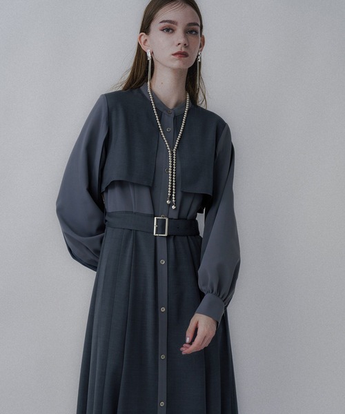 HARE（ハレ）の「マルチマテリアルプリーツワンピース(HARE