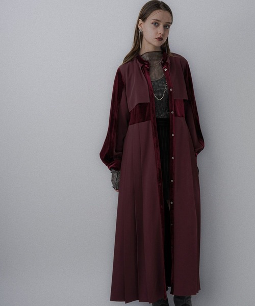 セール】マルチマテリアルプリーツワンピース(HARE)（ワンピース