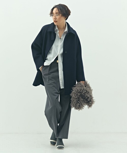 セール】ステンカラー2WAYハーフコート（ステンカラーコート