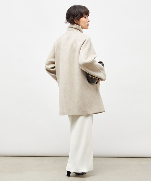 NOLLEY’S Sophi(ノーリーズソフィ)の「ステンカラー2WAYハーフコート(ステンカラーコート・レディース・ネイビー/ベージュ/チャコールグレー・36/38)」の6枚目の写真