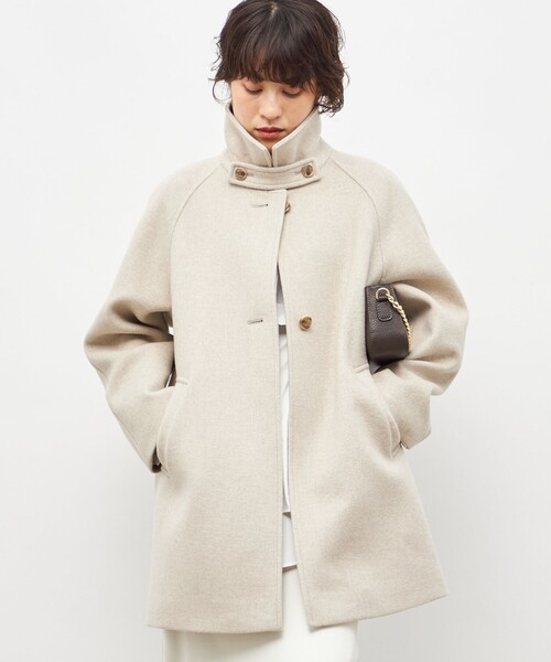 NOLLEY’S Sophi(ノーリーズソフィ)の「ステンカラー2WAYハーフコート(ステンカラーコート・レディース・ネイビー/ベージュ/チャコールグレー・36/38)」の8枚目の写真
