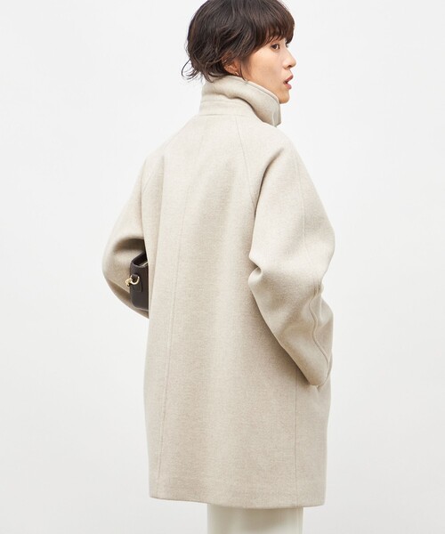 NOLLEY’S Sophi(ノーリーズソフィ)の「ステンカラー2WAYハーフコート(ステンカラーコート・レディース・ネイビー/ベージュ/チャコールグレー・36/38)」の10枚目の写真