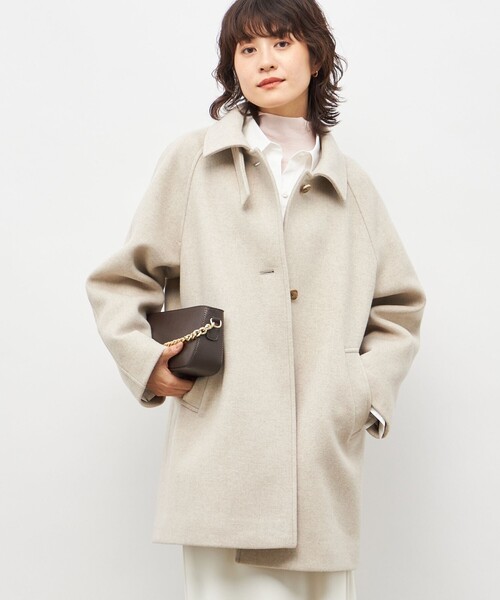 NOLLEY’S Sophi(ノーリーズソフィ)の「ステンカラー2WAYハーフコート(ステンカラーコート・レディース・ネイビー/ベージュ/チャコールグレー・36/38)」の11枚目の写真