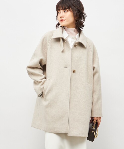 NOLLEY’S Sophi(ノーリーズソフィ)の「ステンカラー2WAYハーフコート(ステンカラーコート・レディース・ネイビー/ベージュ/チャコールグレー・36/38)」の12枚目の写真