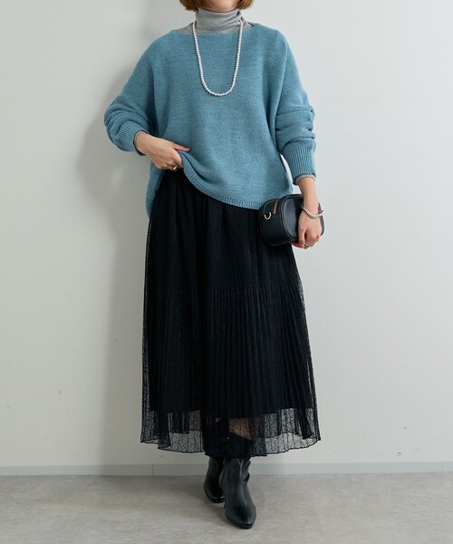 un dix cors(アンディコール)の「《エレガンスムード漂う》レースプリーツロングスカート(スカート・レディース・アイボリー/ブラック/ブラウン・FREE)」の22枚目の写真